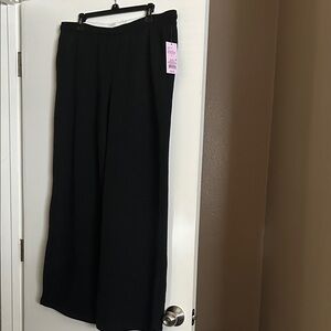 Wild Fable Black and White Drawstring wide leg sweatpants